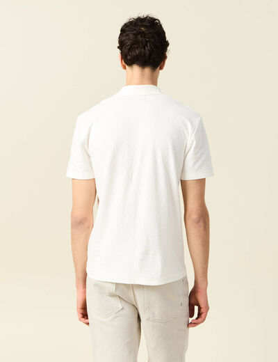 Polo manches courtes ecru homme