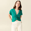 T-shirt manches courtes vert turquoise femme