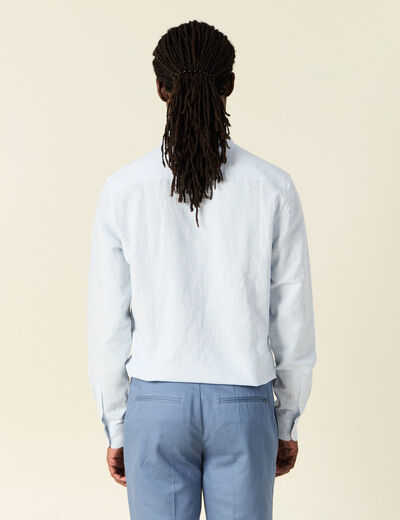 Chemise manches longues bleu ciel homme
