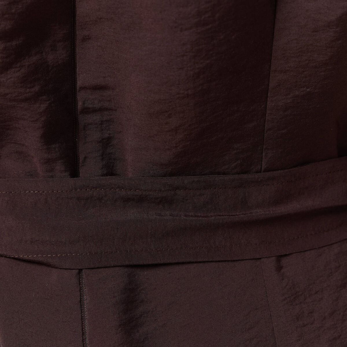 Combinaison pantalon large marron foncé femme