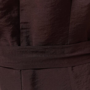 Combinaison pantalon large marron foncé femme