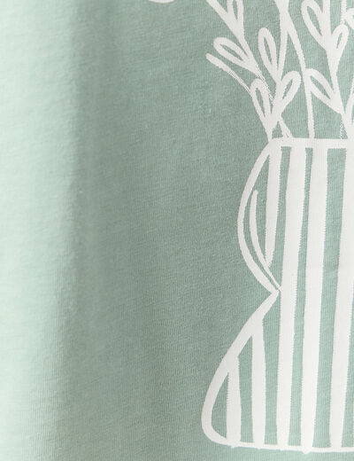 T-shirt manches courtes vert pastel femme