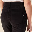 Pantalon bootcut velours noir femme