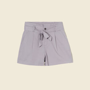 short paperbag a pinces gris femme Short paperbag à pinces gris femme