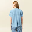Chemise manches courtes bleu clair femme