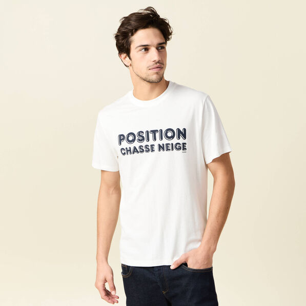T-shirt manches courtes ecru homme