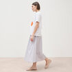 T-shirt droit col rond manches courtes blanc femme