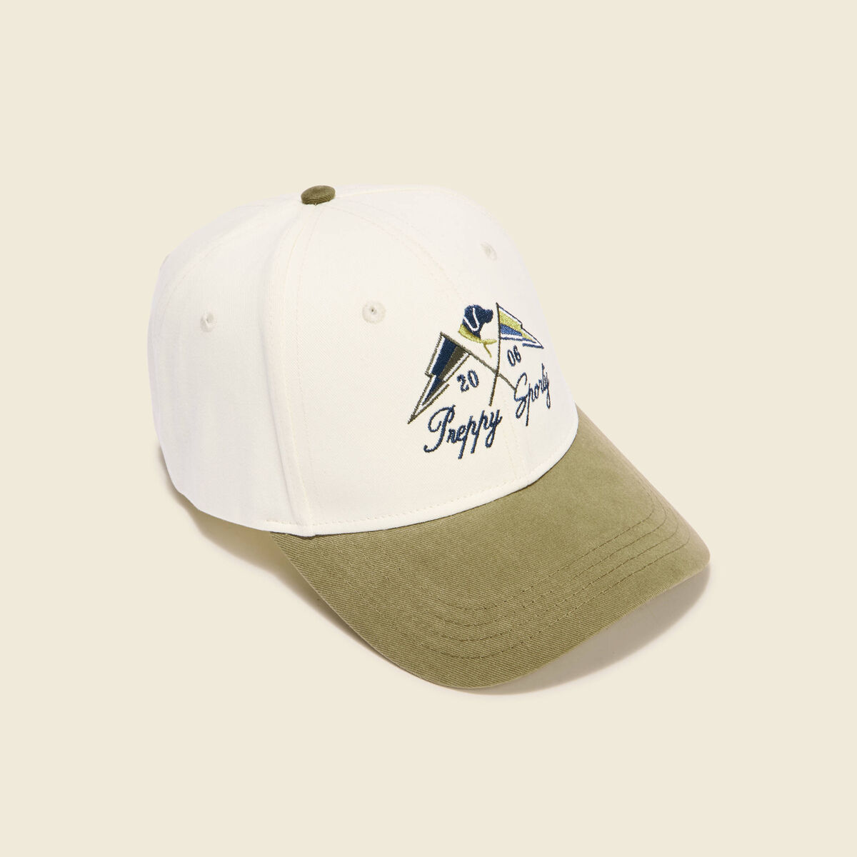 Casquette en coton ecru homme
