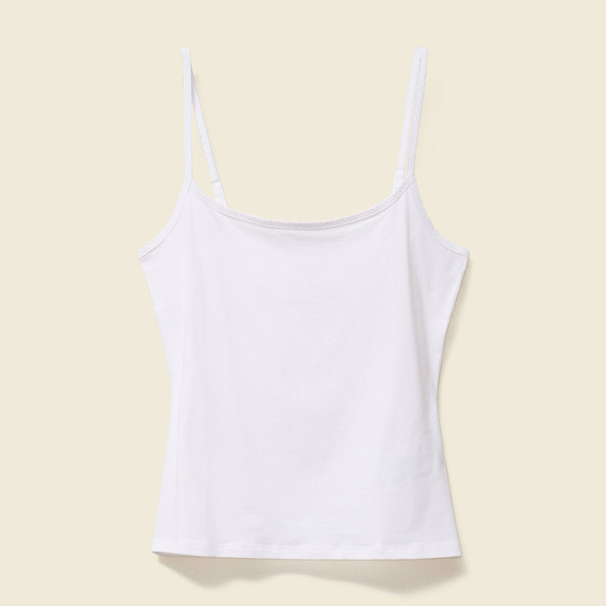 D&eacute;bardeur cintr&eacute; d&eacute;collet&eacute; bretelles blanc femme