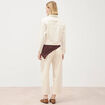Blouson oversize manches longues denim blanc femme
