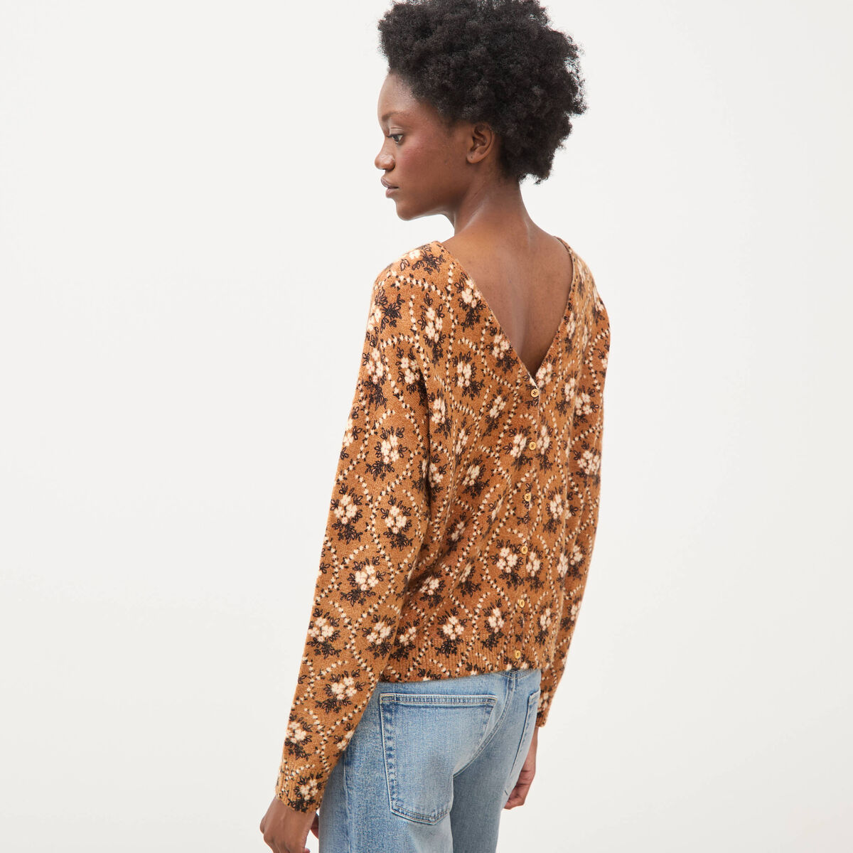 Gilet &agrave; manches longues bordeaux femme
