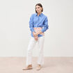 Jeans bootcut cropped taille bascul&eacute;e denim blanc femme