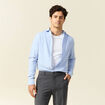 Chemise col classique manches longues bleu ciel homme