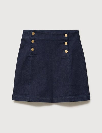Jupe en jeans denim brut femme