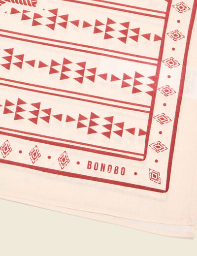 Foulard carré ecru homme