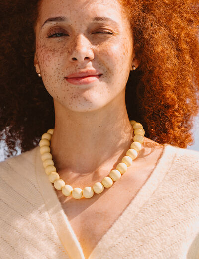 Collier jaune femme