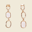Boucles d'oreilles pendantes blanc femme