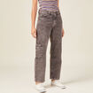 Jeans cargo taille haute noir femme