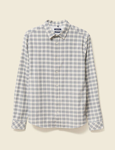 Chemise manches longues beige homme
