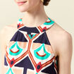 Robe longue droite orange femme