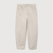 Jeans large longueur 32 en coton denim beige homme