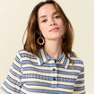 Polo manches courtes ecru femme