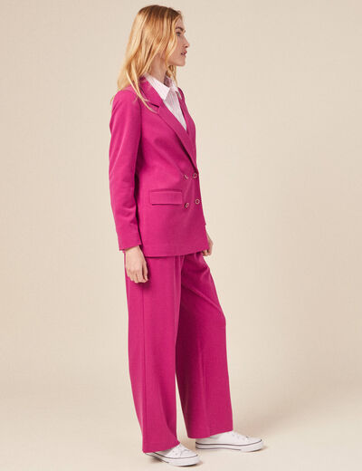 Veste blazer double boutonnage violet clair femme