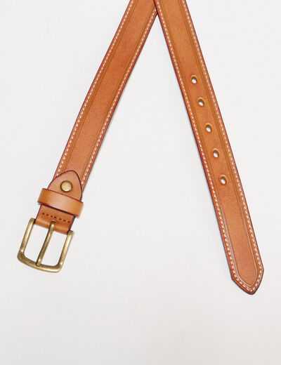 Ceinture en cuir marron homme