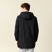 Parka longue droite &agrave; capuche noir homme