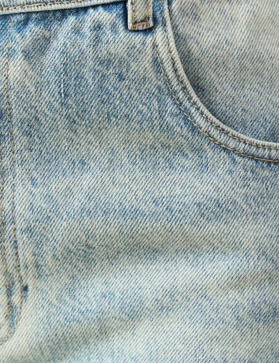 Jeans loose taille standard bleu femme