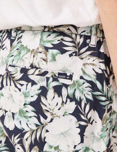 Bermuda slim bleu marine homme