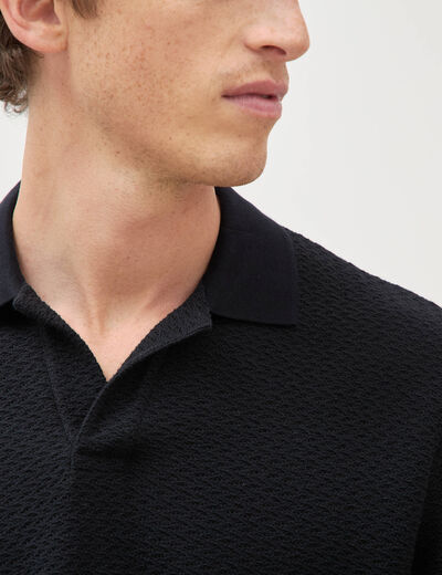 Polo manches courtes noir homme