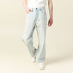 Jeans large 5 poches bleu ciel homme