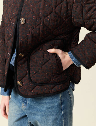Blouson matelassé camel femme