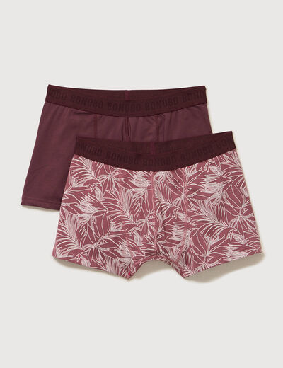Lot de 2 boxers prune homme