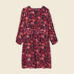 Robe droite manches 3/4 noir femme