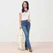 Jeans bootcut denim stone femme