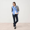 Jeans regular 5 poches denim brut rinse femme