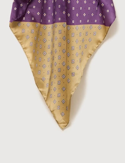 Foulard satin&eacute; bordeaux femme