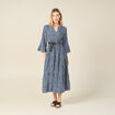 Robe longue éco-responsable bleu marine femme