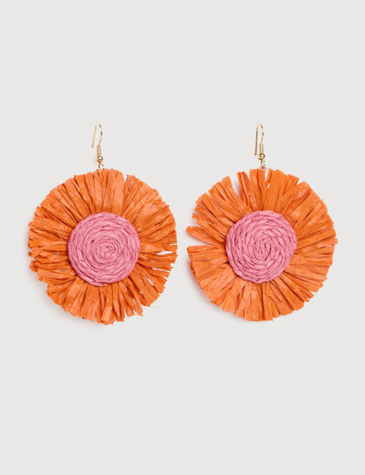 Boucles d'oreilles orange clair femme