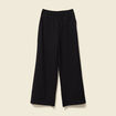 Pantalon large élastiqué noir femme