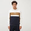 Sweat &agrave; capuche manches longues ecru homme