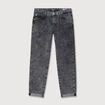 Jeans girlfriend 5 poches denim snow gris femme