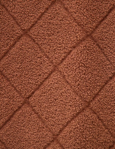 Blouson bouclette marron clair femme