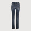 Jeans regular taille haute denim brut femme