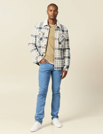 T-shirt manches longues taupe homme