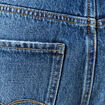 Bermuda large taille haute en coton denim stone femme