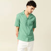 Chemise manches courtes vert homme