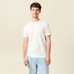T-shirt cintré col rond manches courtes ecru homme